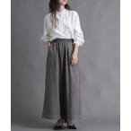 パンツ ピーチワッシャーガウチョパンツ レディース