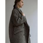ショッピングツイード ジャケット テーラードジャケット ネップツイードオーバージャケットコート レディース