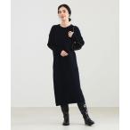 ショッピングマキシ丈ワンピース ワンピース フラッフィ クルーネック ニット ワンピース