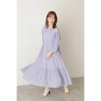 「JILL STUART」 7分袖ワンピース 2 ブルー レディース