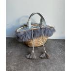 「DouDou」 かごバッグ FREE グレー レディース