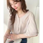 「moment+」 半袖ブラウス L ラ