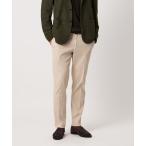 パンツ ピケ ガーメントダイ スリムテーパード ノープリーツパンツ メンズ