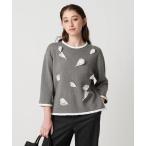 ニット セーター BROCHE フラワーモチーフ ニット レディース