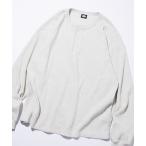 tシャツ 限定展開 ビッグシルエット ロングスリーブ ワッフル サーマル ヘンリーネック L/S Tシャツ メンズ