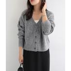 ショッピングアンドミー カーディガン 同色ストール付きリボン刺繍ニットカーディガン レディース