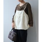 ブラウス シャツ 「L〜5L 大きいサイズ」テープヤーンツイードキャミブラウス レディース