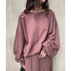 トレーナー スウェット ダメージ加工オーバーサイズスウェットトップス/セットアップ可能 レディース