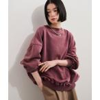 ショッピングスウェット トレーナー スウェット 製品染めスウェットワイドプルオーバー レディース
