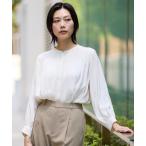 ブラウス シャツ ヴィンテージサテンギャザーシャツ レディース