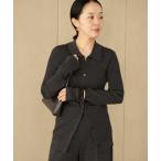 カーディガン Collar Wide Rib カーディガン レディース
