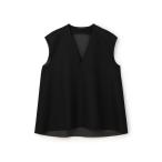 ブラウス シャツ スーパーウールウィーブ Vネックトップス レディース