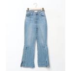 [GYDA] повреждение обработка Denim брюки X-SMALL голубой женский 