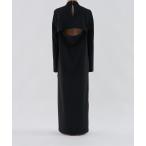 「ENOF」 長袖ワンピース M ブラッ