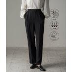 スラックス パンツ 「旅楽シリーズ」メランジツイルストレートパンツ「洗濯機で洗える」 レディース