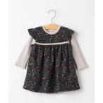 ベビー服 ロンパース SHIPS KIDS:70〜80cm / コーデュロイ ジャンスカ× テレコ ロンパース セット