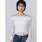 tシャツ レースオフショルダートップ レディース