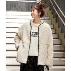 ショッピングアウター コート アウター 「追加3」ボアパイピングブルゾン レディース