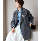 ピーコート pコート souple wool ダブルフェイスミドルコート レディース