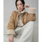 ショッピングモッズコート ミリタリージャケット モッズコート ナイロンツイル×シープボアフライトブルゾン レディース