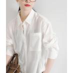ブラウス シャツ シルクコットンロングシャツ レディース
