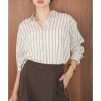 ショッピングシャツ ブラウス シャツ リヨセルストライプレギュラーシャツ レディース