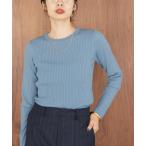 ニット セーター 「追加」イタリア ヤーン RIB クループルオーバー レディース