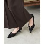 パンプス 3.5cmレースアップパンプス