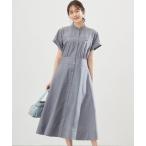 「組曲」 半袖ワンピース 2 ブルー レディース
