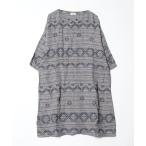 「Plantation」 長袖ワンピース M size グレー レディース