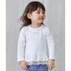 tシャツ 「オーガニック」ペプラム長袖Tシャツ キッズ 子供服 女の子
