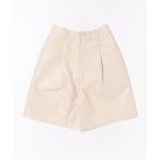 パンツ 合皮ハーフパンツ レディース