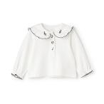 tシャツ ピアノ刺しゅう衿 長袖Tシャツ キッズ 子供服 女の子