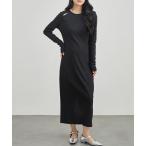 ワンピース カットアウト バック スリット マキシ丈 ワンピース