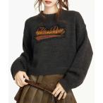 ニット セーター クルーネック パッ