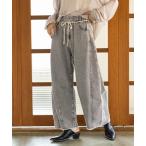 ジーンズ デニム デニムパンツ リメイク風コンビバレルパンツ レディース
