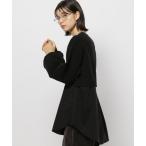 ショッピングトップス ニット セーター ニットコンビチュニックプルオーバー レディース