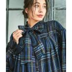 ブラウス シャツ 2WAYボウタイチェックブラウス レディース