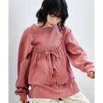 ショッピングリボン tシャツ 「セットアイテム」ワッフル ロンT ビスチェ セット レディース
