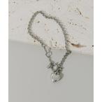 ブレスレット ステンレスハートチャームブレスレット レディース