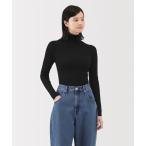 ショッピングタートルネック ニット セーター 婦人　洗えるウールハイゲージリブタートルネックセーター レディース