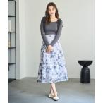 ショッピングドゥ スカート 2025秋冬新作 大花柄フレアスカート