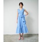 「GRACE CONTINENTAL」 ノースリーブワンピース 38 ブルー レディース
