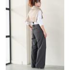 パンツ サスペンダー付きワイドストレートパンツ レディース