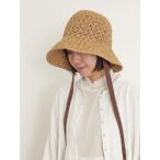 「Samansa Mos2」 ストローハット F ブラウン レディース