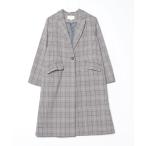[BEAMS HEART] в клетку Пальто Честерфилд M серый женский 