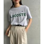 「LACOSTE」 半袖Tシャツ 2 シルバー レディース