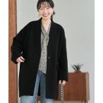 ノーカラーコート コート 「追加」SUPER140S/GIOLICA コクーンコート レディース