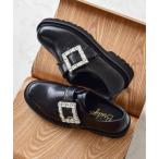 ローファー 「Bridget Birkin」スクエアサイドビジューローファー(551650) レディース