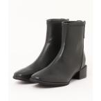 ブーツ 「PARADIS COULEUR」スクエアトウバックジップストレッチブーツ(353031) レディース